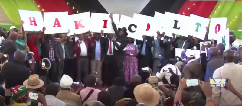 A screengrab image of the unveiling of the Haki Coalition.